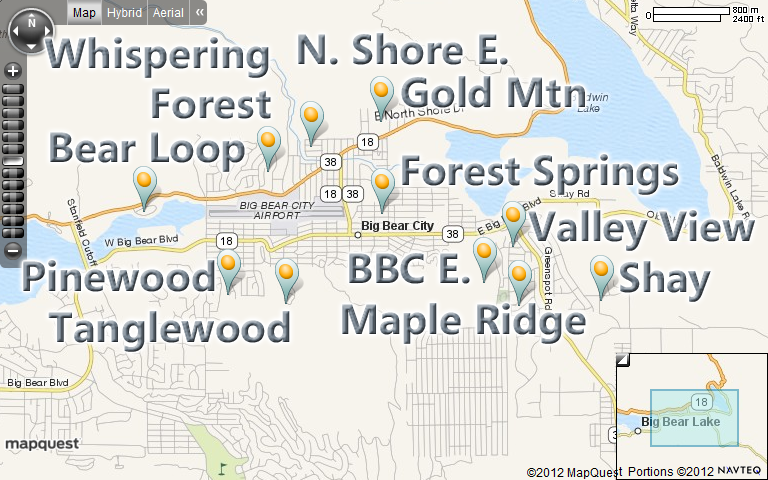 Map of Big Bear City